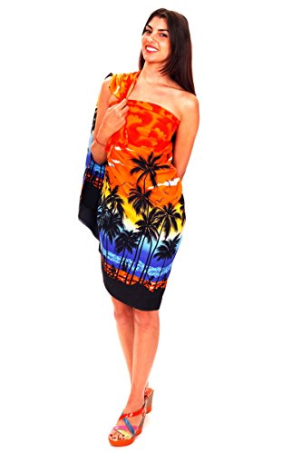 V.H.O. Funky Hawaii Sarong Lang, Beach, Orange von V.H.O.