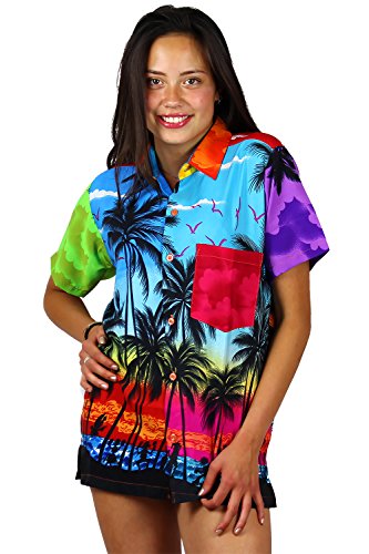 V.H.O. Funky Hawaiibluse, Hawaiihemd, Kurzarm, Mondy-Beach, XL von V.H.O.