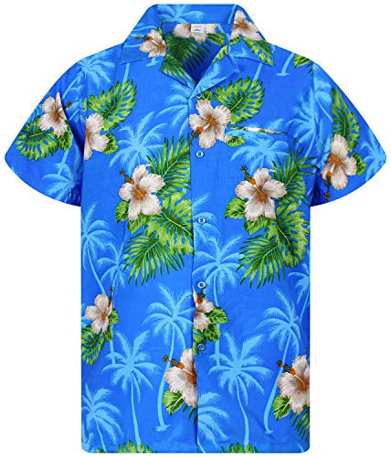 V.H.O. Funky Hawaiihemd, Kurzarm, Blumen, Small Flower, hellblau, L von V.H.O.