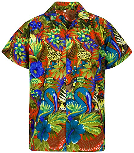 V.H.O. Funky Hawaiihemd, Kurzarm, Dschungel, Jungle, orange, 5XL V.H.O. Funky Hawaiihemd, Kurzarm, Dschungel, Jungle, orange, 5XL von V.H.O.