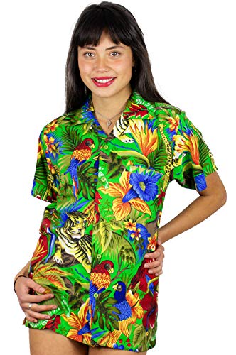 V.H.O. Funky Hawaiihemd Hawaiibluse, Jungle, grün, S von V.H.O.