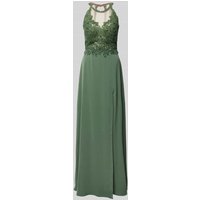 V.M. Abendkleid in ärmellosem Design in Dunkelgruen, Größe 32 von V.M.