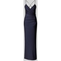 V.M. Abendkleid mit Raffungen in Dunkelblau, Größe 44 von V.M.