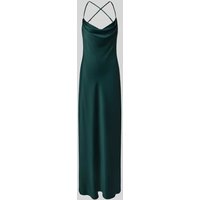 V.M. Abendkleid mit Wasserfall-Ausschnitt in Dunkelgruen, Größe 36 von V.M.