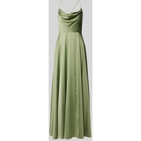 V.M. Abendkleid mit Wasserfall-Ausschnitt in Gruen, Größe 38 von V.M.