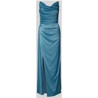 V.M. Abendkleid mit Wasserfall-Ausschnitt in Hellblau, Größe 32 von V.M.