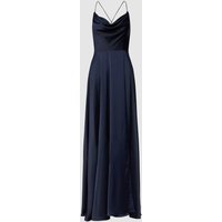 V.M. Abendkleid mit Wasserfall-Ausschnitt in Marine, Größe 42 von V.M.