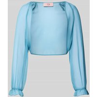 V.M. Cocktailjacke aus Chiffon in verkürzter Passform in Hellblau, Größe 40 V.M. Cocktailjacke aus Chiffon in verkürzter Passform in Hellblau, Größe 40 von V.M.