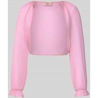 V.M. Cocktailjacke aus Chiffon in verkürzter Passform in Hellrosa, Größe 36 von V.M.