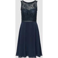 V.M. Kleid mit Spitzenbesatz in Graphit, Größe 32 von V.M.