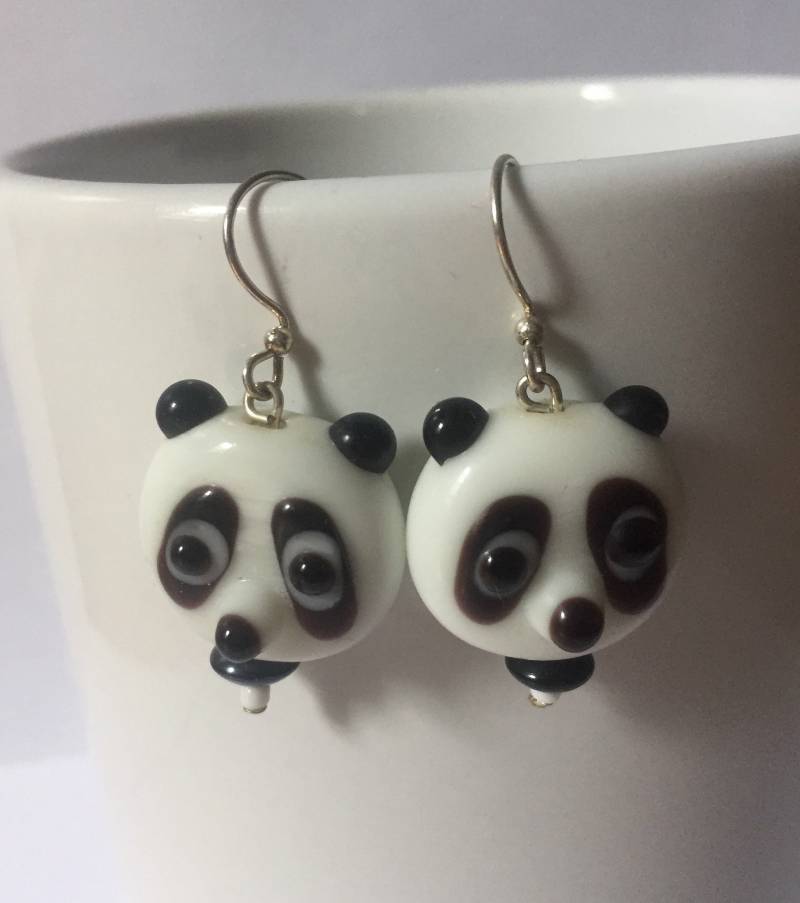 Panda Bär Ohrringe Panda Bär Ohrringe von V2earringdesigns