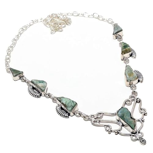 VACHEE Rubin-Zoisit-raue handgefertigte Halsband-Halskette, 45,7 cm, für Mädchen und Damen, 925er-Sterlingsilber vergoldeter Schmuck 1024 von VACHEE