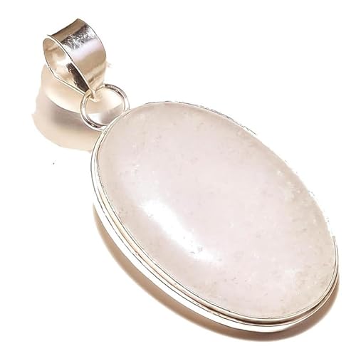 VACHEE White Moonstone Handmade Pendant 2.25" Long for girls women 925 Sterling Silver Plated Jewelry From 1406 von VACHEE