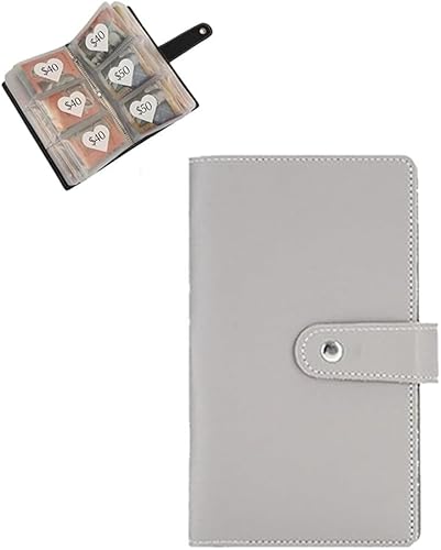 96 Envelope Savings Challenge Book, 96 Envelope Challenge Binder. (Grey,One Size) von VACSAX