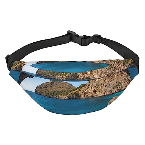 Arch in Mallorca Spanien Print Fanny Pack für Männer Frauen Crossbody Hüfttasche Pack Gürteltasche für Reisen, Schwarz , Einheitsgröße von VACSAX