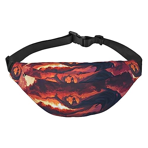 Art Tree Print Fanny Pack für Männer Frauen Crossbody Hüfttasche Pack Gürteltasche für Reisen, Schwarz , Einheitsgröße von VACSAX