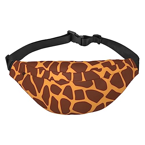 Bauchtasche für Herren Damen Crossbody Hüfttasche Giraffe Print Print Gürteltasche für Workout Sport Reisen, Schwarz, Einheitsgröße, Schwarz , Einheitsgröße von VACSAX