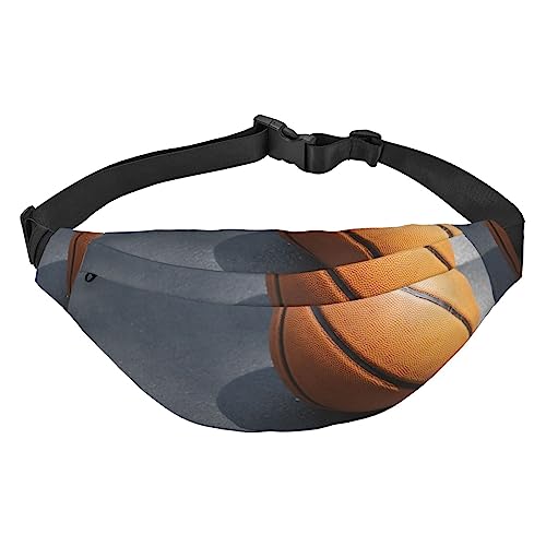 Gürteltasche mit Basketball-Aufdruck für Männer und Frauen, Crossbody-Hüfttasche, Gürteltasche für Reisen, Schwarz , Einheitsgröße von VACSAX