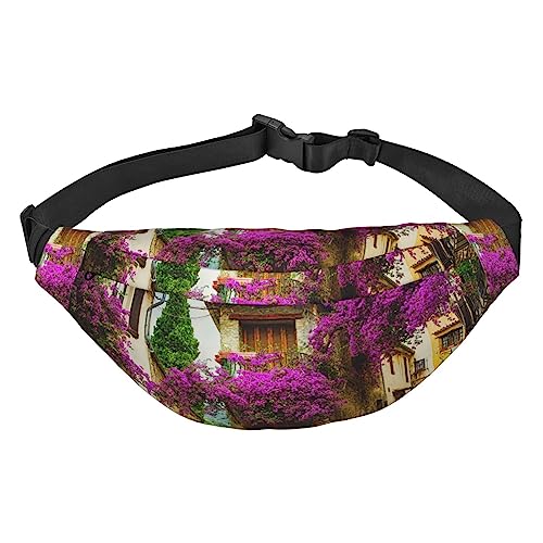 Schöne Altstadt der Provence Print Fanny Pack für Männer Frauen Crossbody Hüfttasche Pack Gürteltasche für Reisen, Schwarz , Einheitsgröße von VACSAX