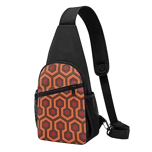 Shining Overlook Print Sling Rucksack Unisex Sport Brust Taschen Crossbody Umhängetasche, Schwarz , Einheitsgröße von VACSAX