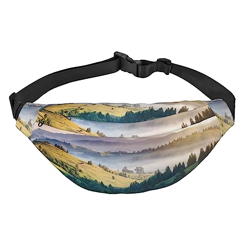 Sunrise Nature Scenery Print Fanny Pack for Men Women Crossbody Waist Bag Pack Belt Bag for Travel, Schwarz , Einheitsgröße von VACSAX