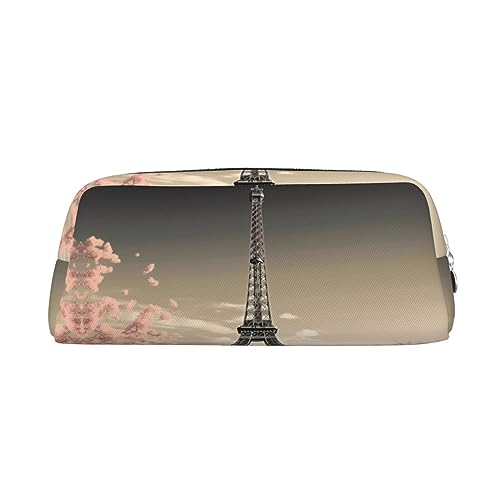 VACSAX Federmäppchen aus Leder, Motiv: Paris-Turm, Federmäppchen, Federmäppchen, Federmäppchen, Schreibwaren-Tasche, Organizer, silber, Einheitsgröße, W3e87ft3g8f von VACSAX