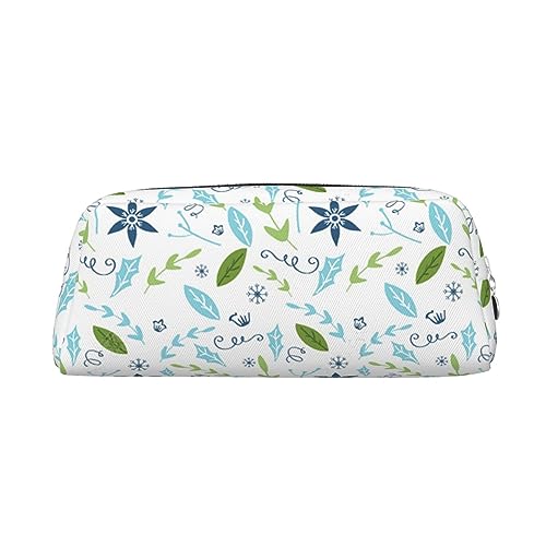 VACSAX Federmäppchen aus Leder, hübsches Blumendruck, Federmäppchen, Federmäppchen, Federmäppchen, Schreibwaren-Tasche, Organizer, silber, Einheitsgröße, W3e87ft3g8f von VACSAX