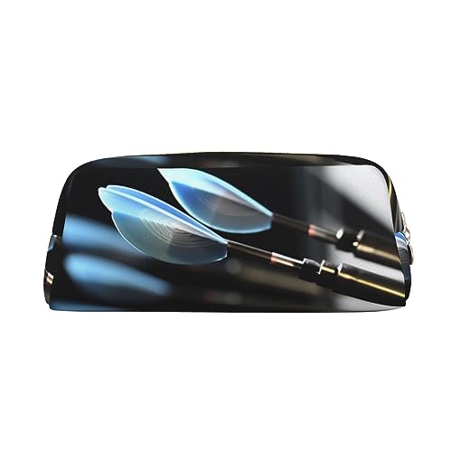 VACSAX Leder-Federmäppchen mit Pfeil-Aufdruck, Federmäppchen, Federmäppchen, Leder-Federmäppchen, Schreibwaren-Tasche, Organizer, gold, Einheitsgröße, W3e87ft3g8f von VACSAX