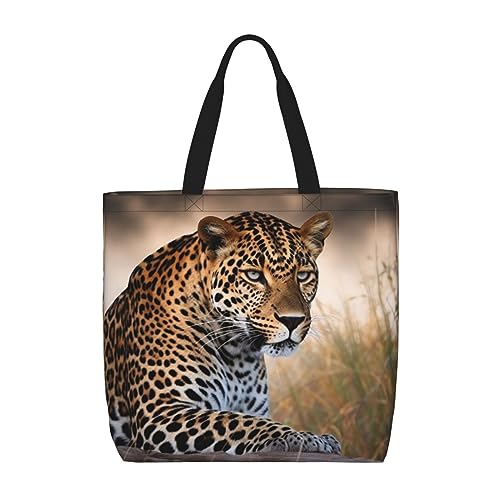 VACSAX Tragetasche für Frauen Afrikanischer Leopard auf Felsdruck Schultertaschen Casual Handtaschen, Afrikanischer Tier-Leopard, Einheitsgröße von VACSAX