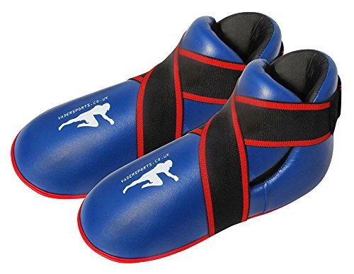Vader Sports Kinder Blau Kickboxen Stiefel semi/Full Contact Kick Boxen Stiefel Fuß Pad Kinder Kick Boxen Foot Pads (Kind Klein/6–9) von VADER SPORTS EST.2001 WITH YOU ALL THE WAY