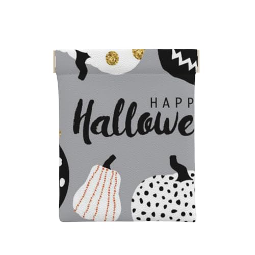 Italienische Flagge, einzigartige Leder-Münzgeldbörse – Mini- und moderner Münzhalter, sicherer und tragbarer Münz-Organizer mit Vintage-Charme, Happy-Halloween-Day-Trick-Or-Treat, Einheitsgröße, von VAGILO