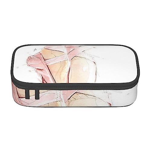 VAGILO Hawaii Pink Flower Große Kapazität Layered Pencil Case - Ein multifunktionales, langlebiges und tragbares Etui für Bleistifte, Kosmetik und Toilettenartikel Organisation, Ballettschuhe, von VAGILO