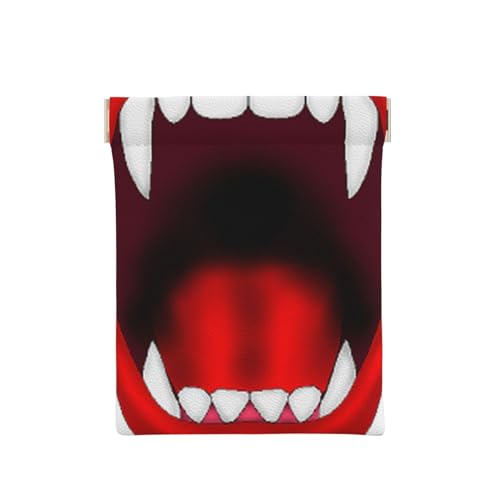 Vampir-Fledermaus-Geldbörse aus Leder – Mini- und moderner Münzhalter, sicherer und tragbarer Münz-Organizer mit Vintage-Charme, Vampirschläger, Einheitsgröße, Geldgürtel von VAGILO