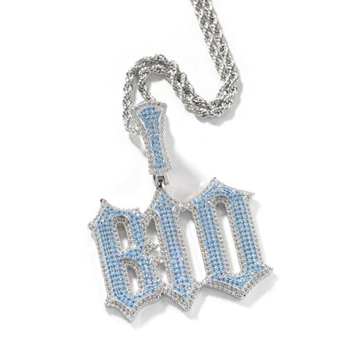 Personalisierte Name Halskette Bunte simulierte Diamant Iced Out Kette für Männer Hip Hop benutzerdefinierte Buchstaben Halskette 18K Gold plattiert A-Z Namensschild Anhänger mit Tennis-Kette von VAKTWPDLY