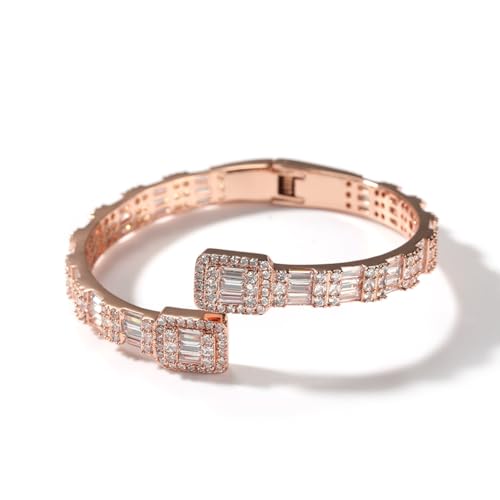 VAKTWPDLY 18K Gold überzogene Baguette Cut CZ Diamant Armreif Kristall Manschette Armband 7 Zoll Hip Hop Mode Iced Out Diamant Manschette Armreif Perfekt für Rap Performance Street Dance Wettbewerb VAKTWPDLY 18K Gold überzogene Baguette Cut CZ Diamant Armreif Kristall Manschette Armband 7 Zoll Hip Hop Mode Iced Out Diamant Manschette Armreif Perfekt für Rap Performance Street Dance Wettbewerb von VAKTWPDLY