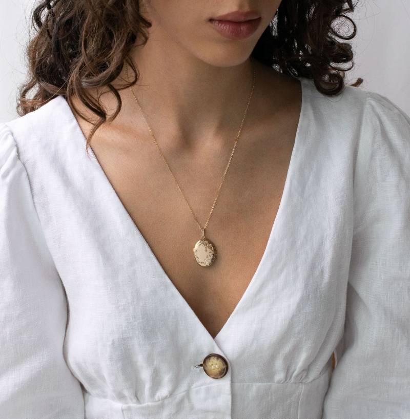 Blühender Zweig Locket Halskette Personalisiertes Geschenk Personalisierter Schmuck Handgemachter Geschenke Für Mama von VALAY