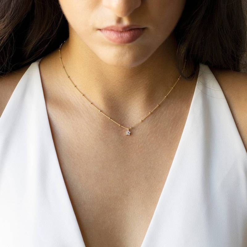 Blumenmädchen Halskette Cluster Halskette, Antrag, Blumen Vater Tochter Geschenk, Mutter Weihnachtsgeschenke von VALAY