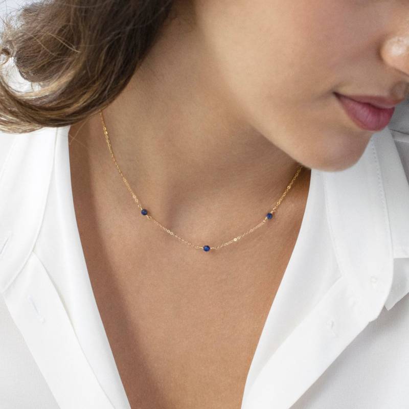 Lapis Lazuli Halskette Station Geschenk 7. Jahrestag Blaue Geburtsstein Weihnachtsgeschenke von VALAY
