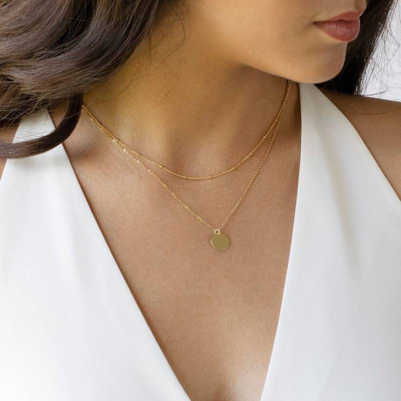 Layered Halskette Set Zierliche Gold Goldmünzen Schwester Stiefmutter Geschenk Boho Schmuck Brautjungfer von VALAY