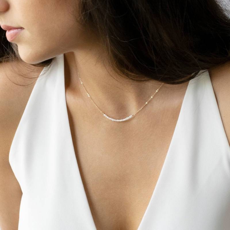 Perlenkette Perlenschmuck Echte Brautjungfer Halskette Schwester Geschenk Frau Weihnachtsgeschenke Beste Freundin von VALAY