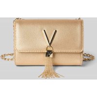 VALENTINO BAGS Clutch in Leder-Optik mit Logo-Applikation Modell 'Divina' in Gold, Größe 1 von VALENTINO BAGS