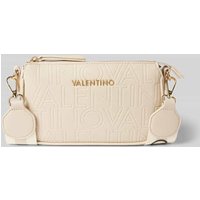 VALENTINO BAGS Crossbody Bag mit Allover-Label-Prägung Modell 'PANSY' in Ecru, Größe 1 von VALENTINO BAGS