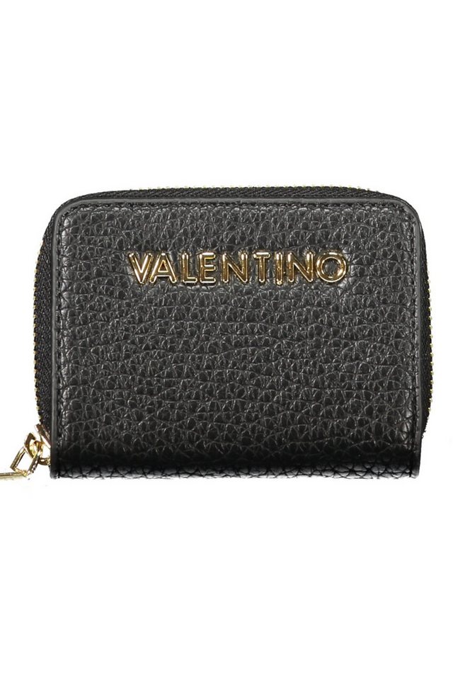 VALENTINO BAGS Geldbörse, Damenbrieftasche Schwarz: Mini-Geldbeutel mit Reißverschluss & Logo von VALENTINO BAGS