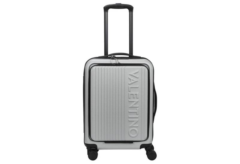 VALENTINO BAGS Handgepäck-Trolley Lexplor - 4-Rollen-Kabinentrolley mit Vortasche 14" 55 cm (silver) von VALENTINO BAGS