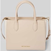 VALENTINO BAGS Handtasche mit Label-Applikation Modell 'VIOLET' in Beige, Größe 1 von VALENTINO BAGS