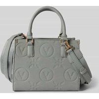 VALENTINO BAGS Handtasche mit Label-Strukturmuster Modell 'SAMBA' in Hellgrau, Größe 1 von VALENTINO BAGS