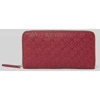 VALENTINO BAGS Portemonnaie mit Allover-Label-Print Modell 'SAMBA" in Rot, Größe 1 von VALENTINO BAGS