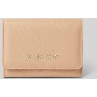 VALENTINO BAGS Portemonnaie mit Label-Applikation Modell 'BRIXTON' in Beige, Größe 1 von VALENTINO BAGS