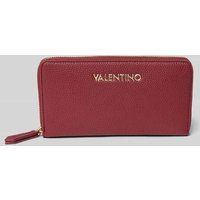 VALENTINO BAGS Portemonnaie mit Label-Applikation Modell 'BRIXTON' in Bordeaux, Größe 1 von VALENTINO BAGS