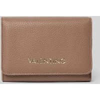 VALENTINO BAGS Portemonnaie mit Label-Applikation Modell 'BRIXTON' in Taupe, Größe 1 von VALENTINO BAGS